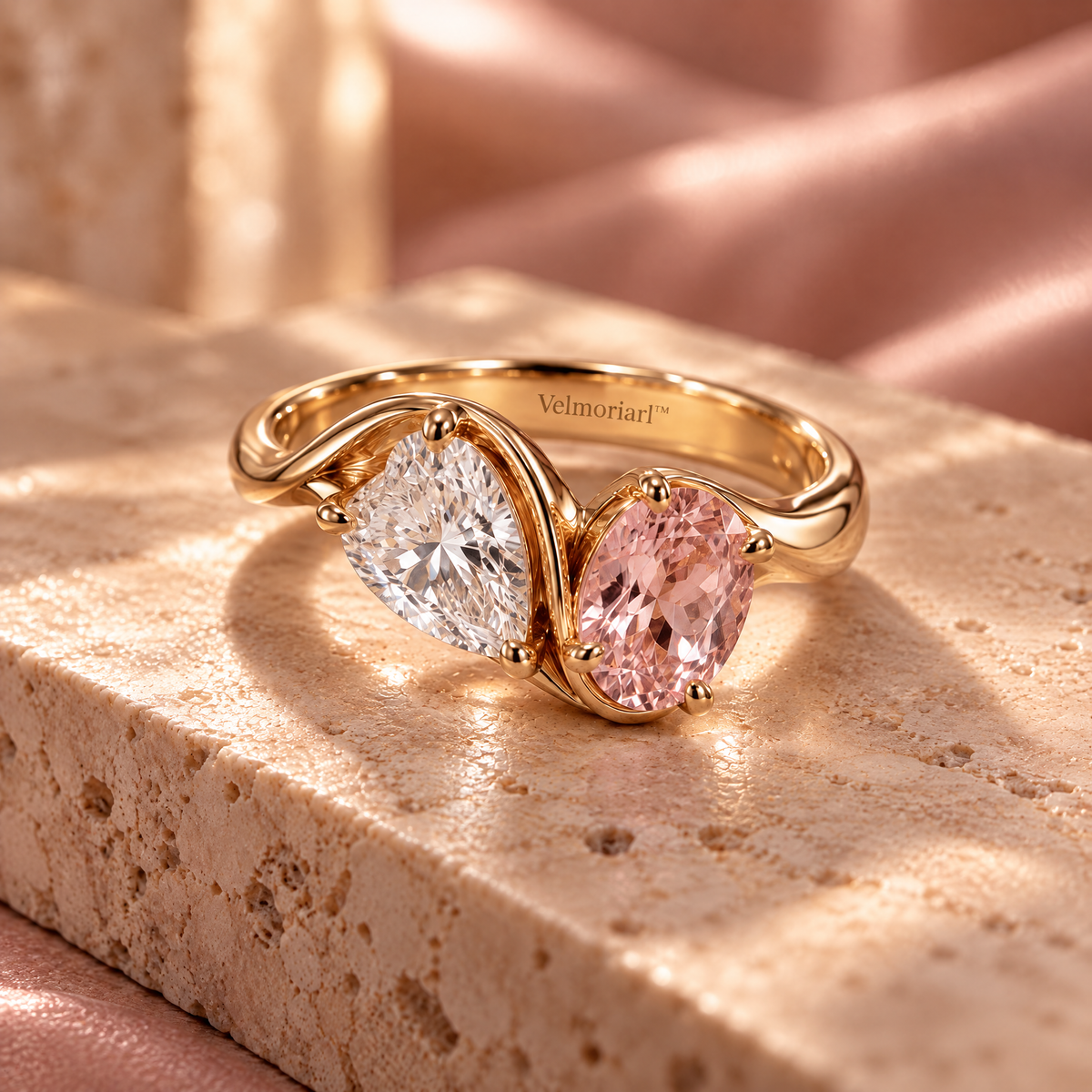 Velmoriarl™ The Ring Edit | Elara Dual Stone Signature Ring