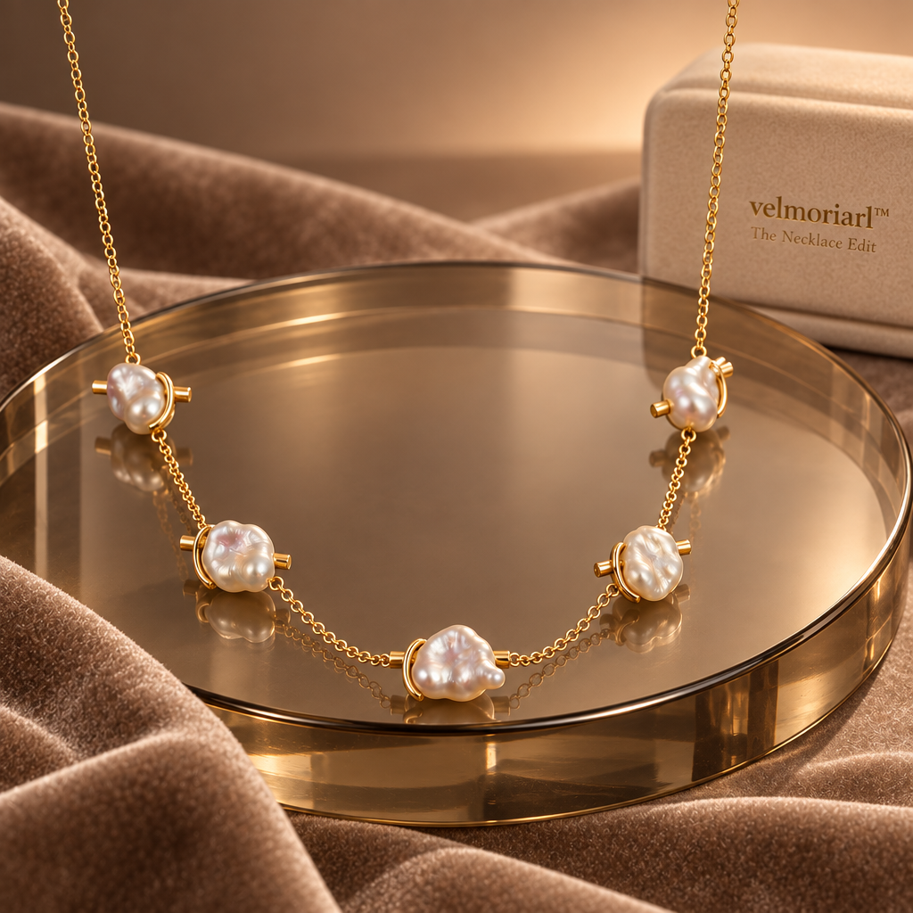 velmoriarl™ Pearl Axis Station Necklace