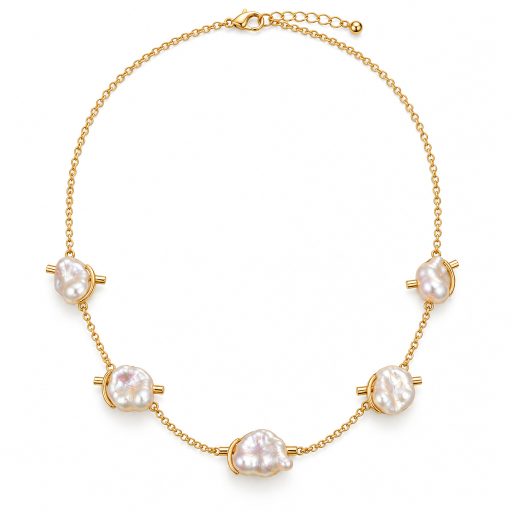 velmoriarl™ Pearl Axis Station Necklace