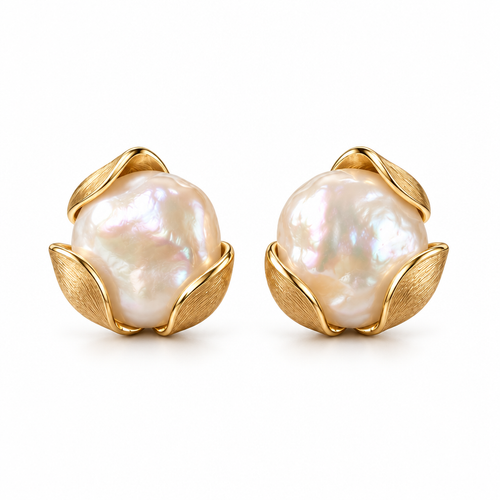 velmoriarl™ Elowen Pearl Cradle Studs