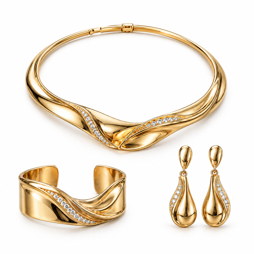Velmoriarl™ The Set Edit | Valora Sculpted Gold Ensemble