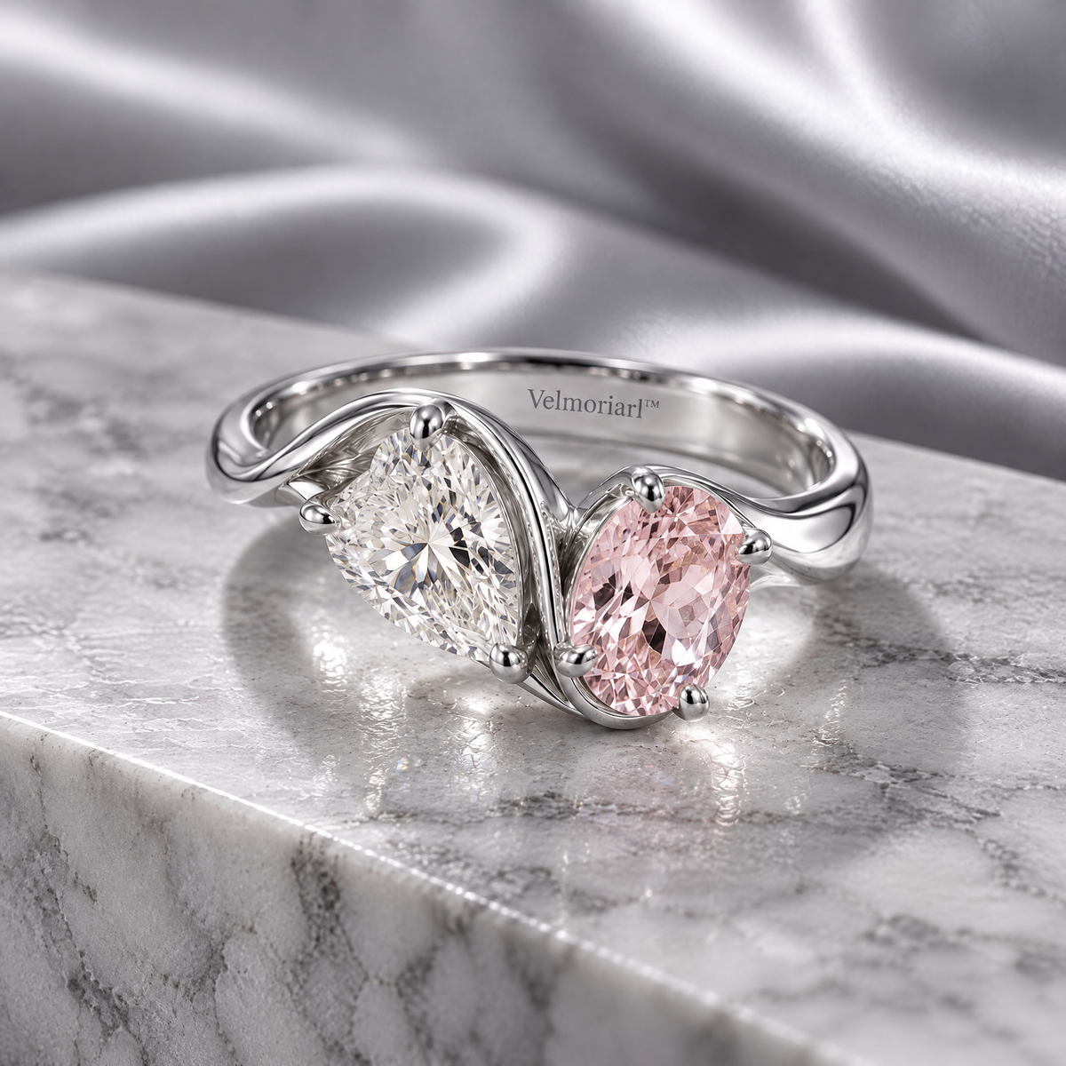 Velmoriarl™ The Ring Edit | Elara Dual Stone Signature Ring