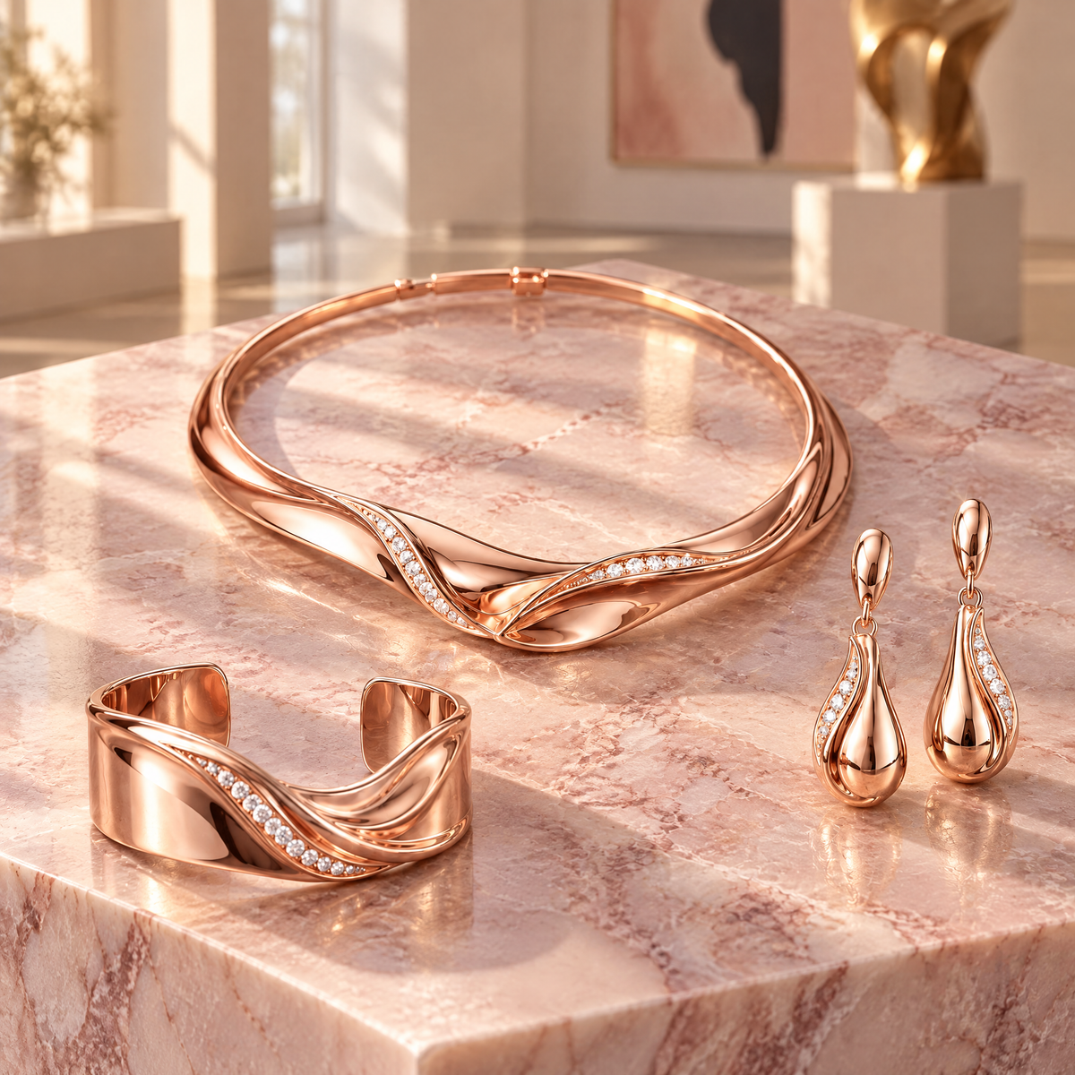 Velmoriarl™ The Set Edit | Valora Sculpted Gold Ensemble