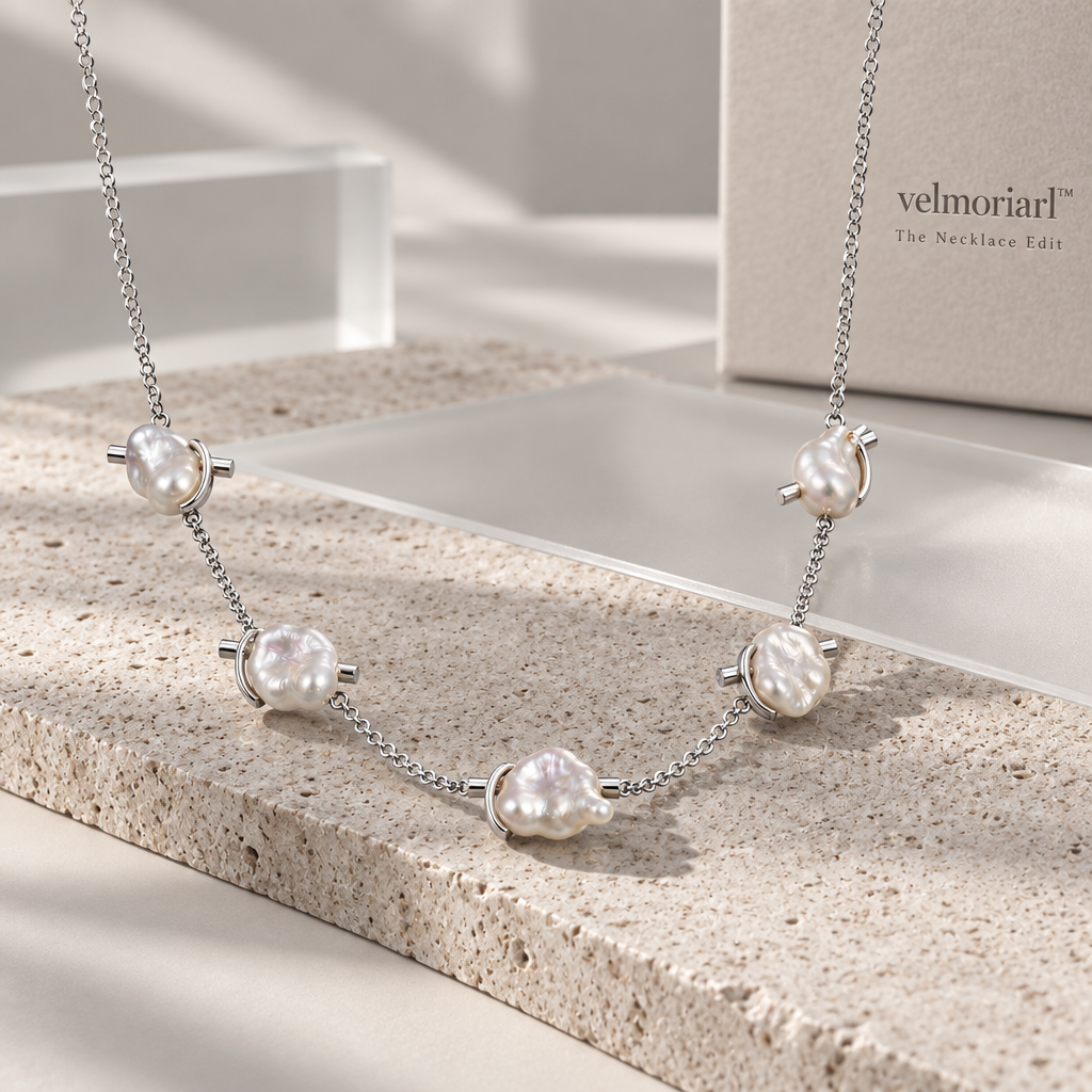 velmoriarl™ Pearl Axis Station Necklace