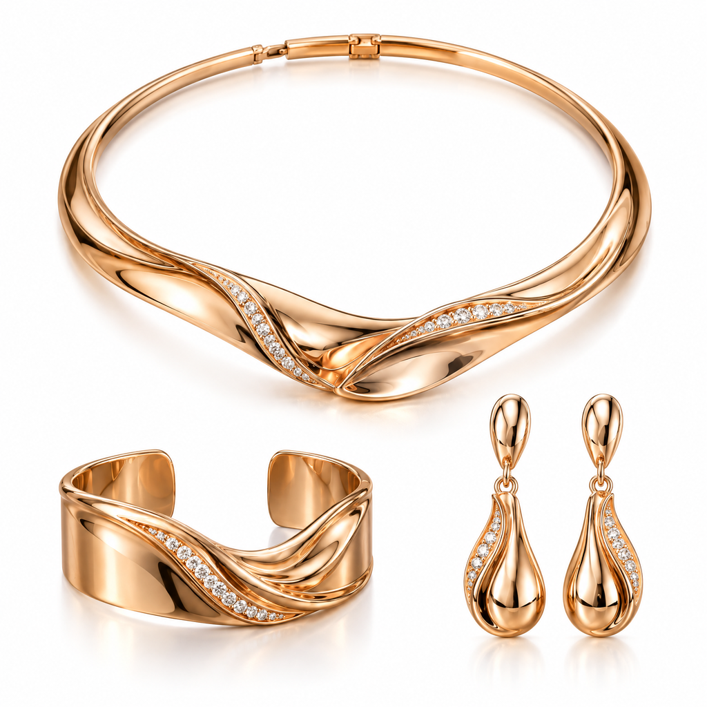 Velmoriarl™ The Set Edit | Valora Sculpted Gold Ensemble