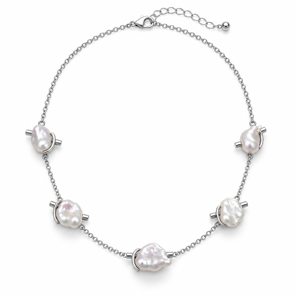 velmoriarl™ Pearl Axis Station Necklace