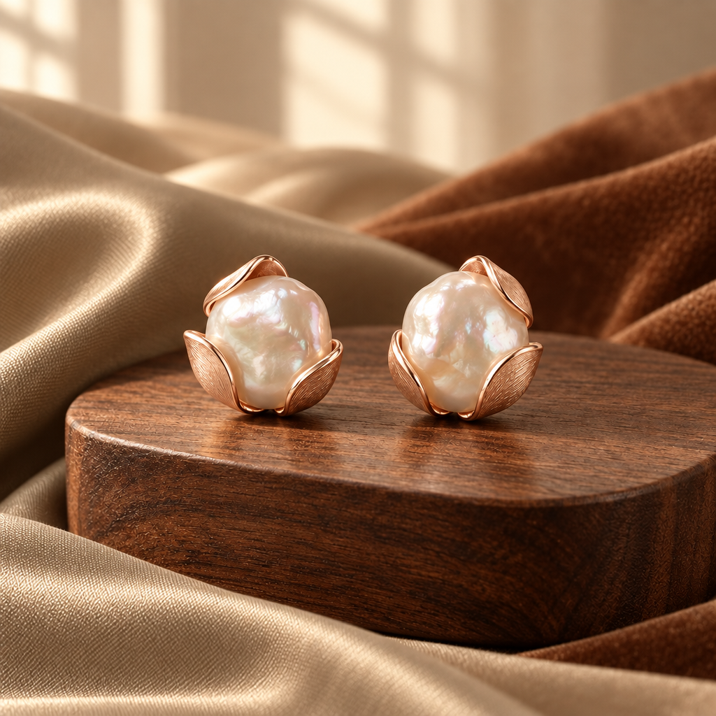 velmoriarl™ Elowen Pearl Cradle Studs
