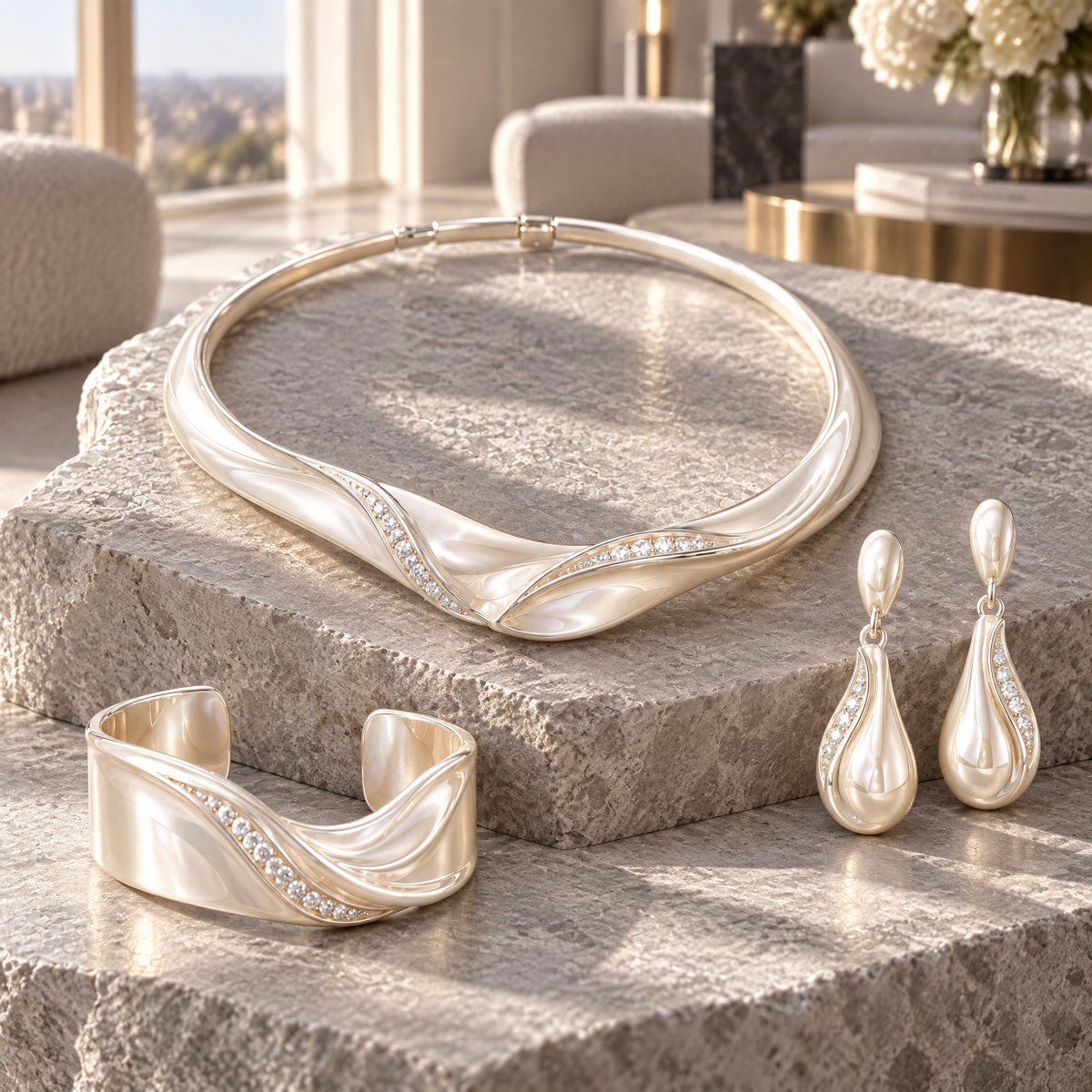 Velmoriarl™ The Set Edit | Valora Sculpted Gold Ensemble