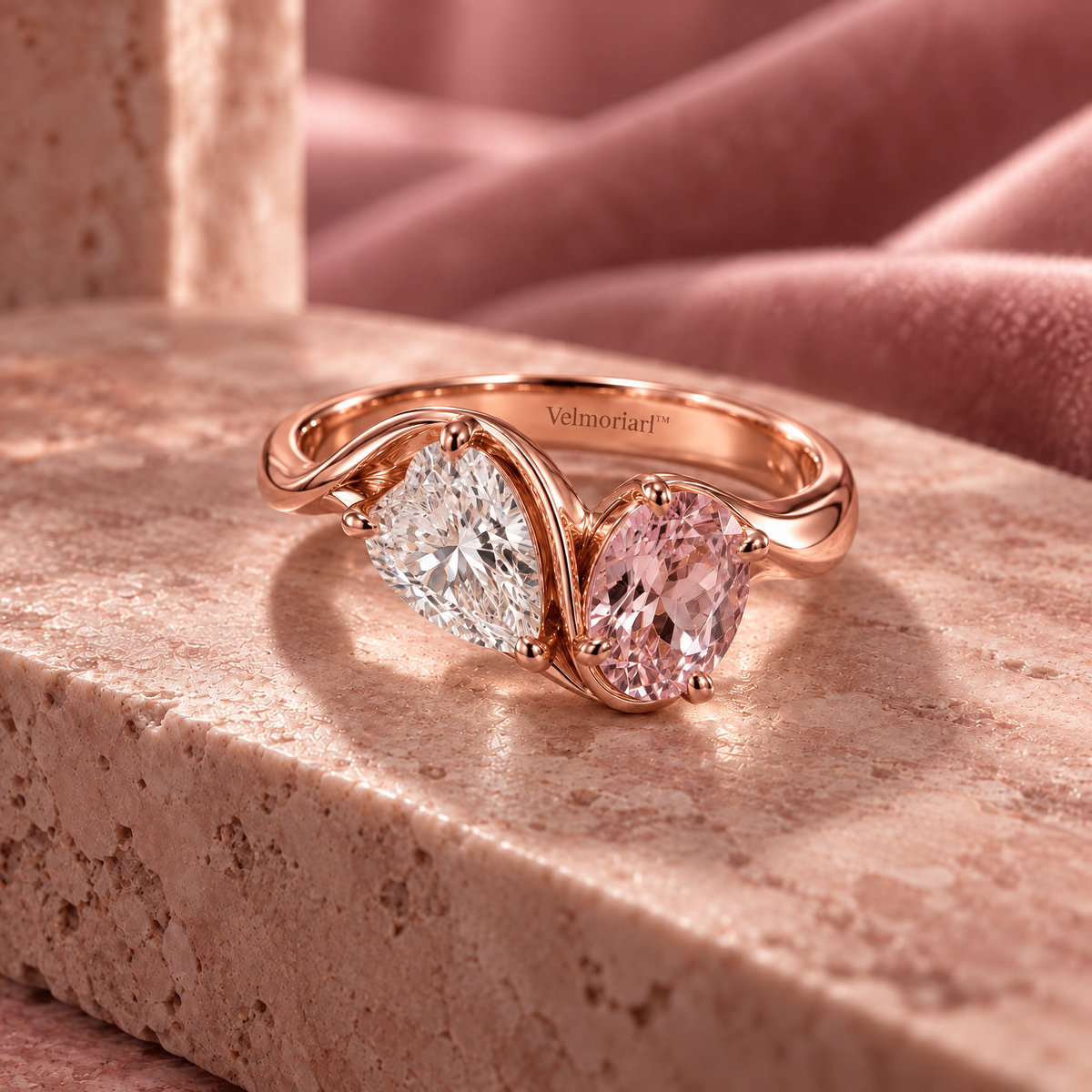 Velmoriarl™ The Ring Edit | Elara Dual Stone Signature Ring