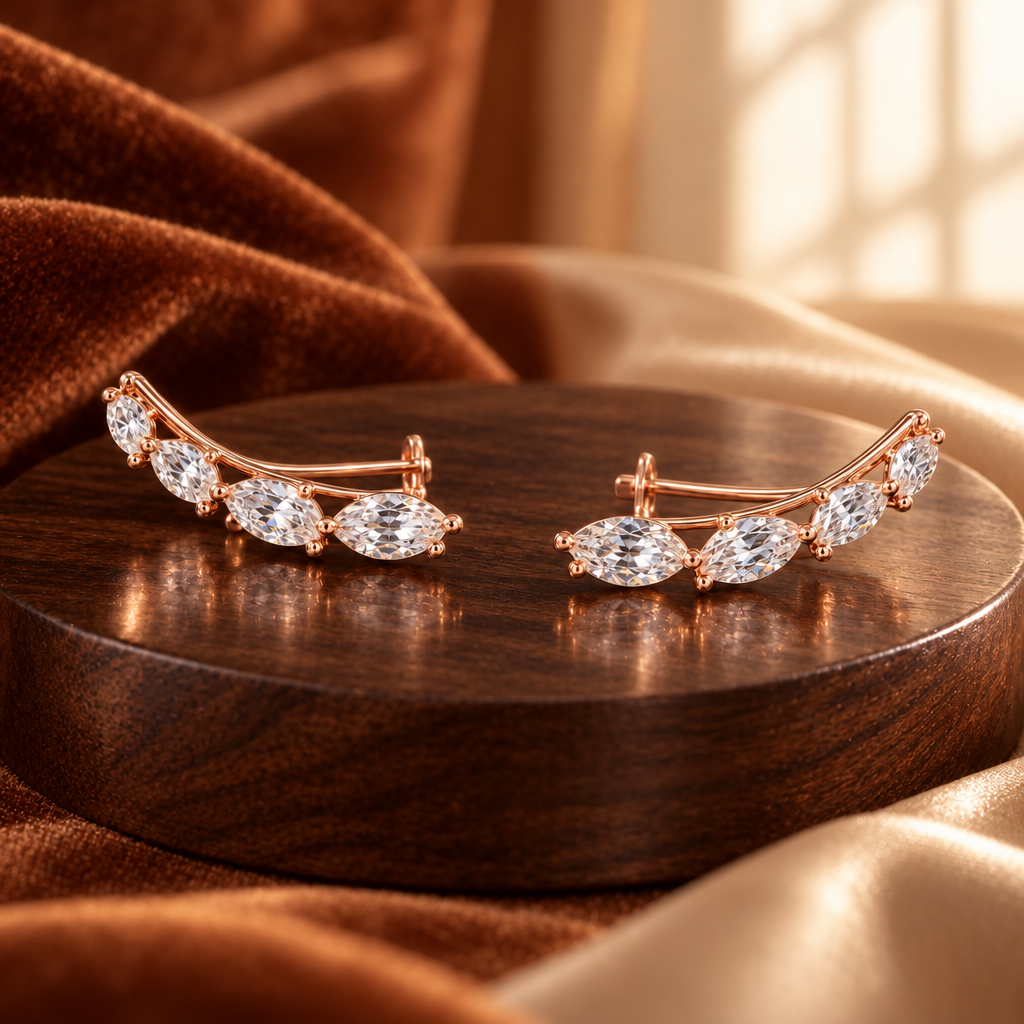 velmoriarl™ Seraphine Marquise Ear Climbers