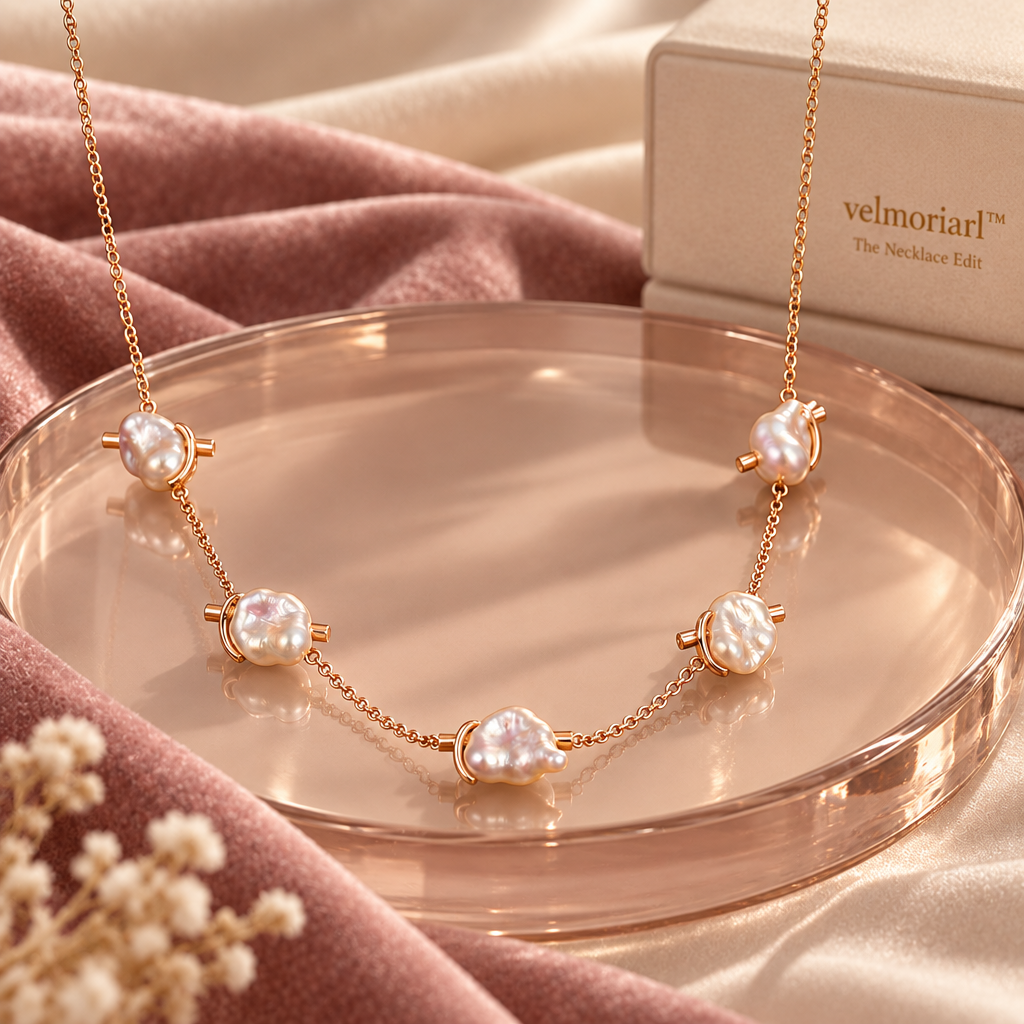velmoriarl™ Pearl Axis Station Necklace