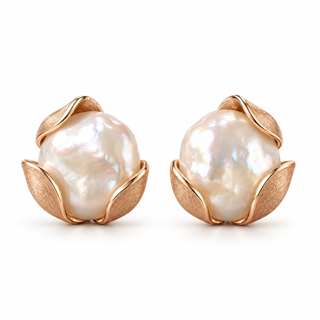 velmoriarl™ Elowen Pearl Cradle Studs