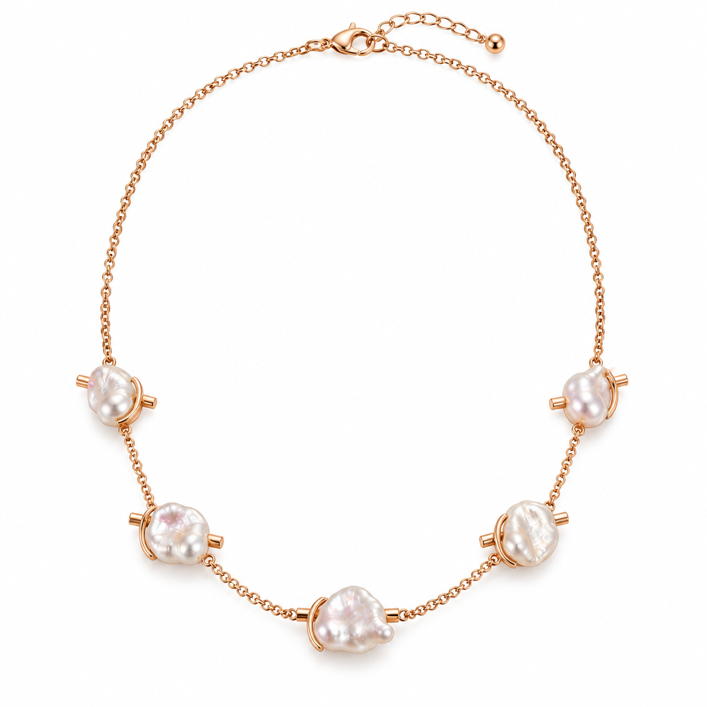 velmoriarl™ Pearl Axis Station Necklace