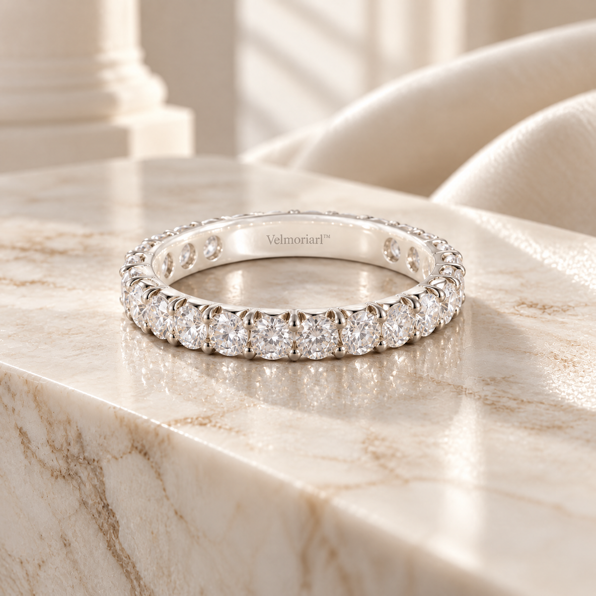 Velmoriarl™ The Ring Edit | Celeste Forever Pavé Ring