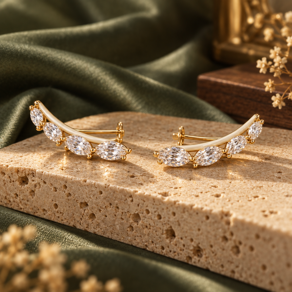 velmoriarl™ Seraphine Marquise Ear Climbers