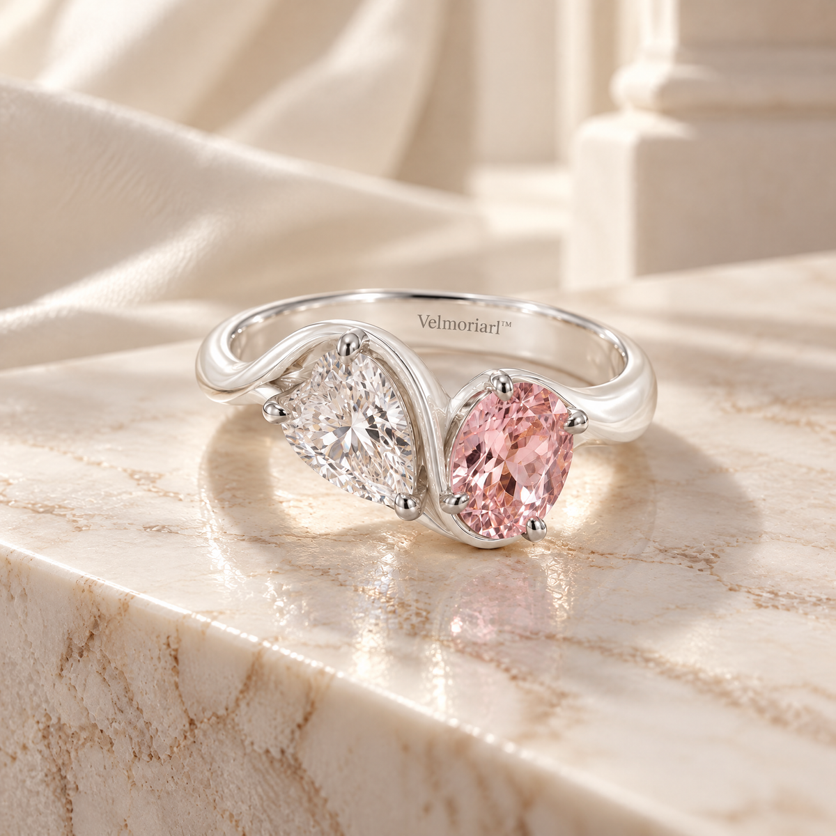 Velmoriarl™ The Ring Edit | Elara Dual Stone Signature Ring